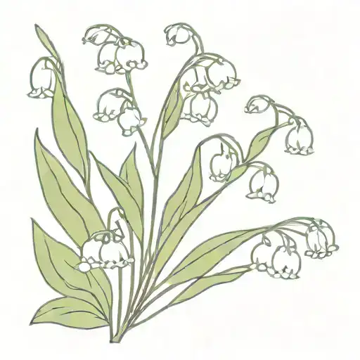 Bouquet Of Lily Of The Valley And Hawthorne Flowers