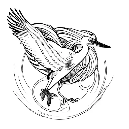 Project Phoenix '23 As Title With A Heron As Spirit Bird