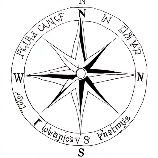 Compass Rose With Children's Names