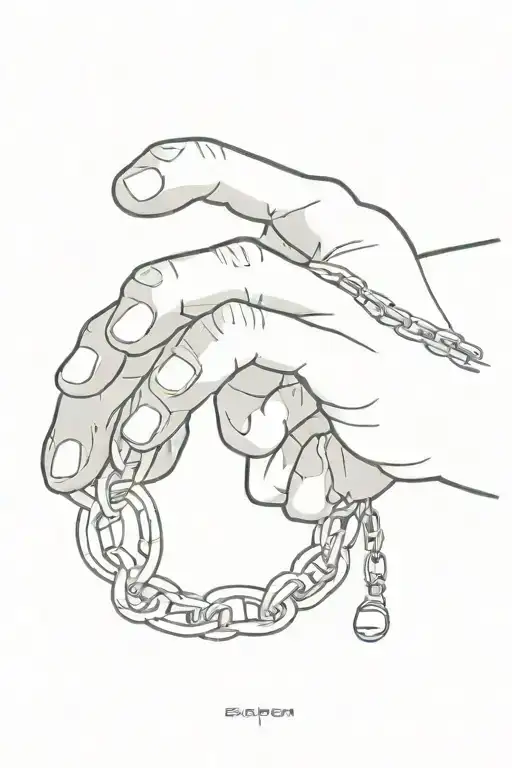 A Hand Holding A Chain With A Barking Dog And The Dog's Tag Says Ambition