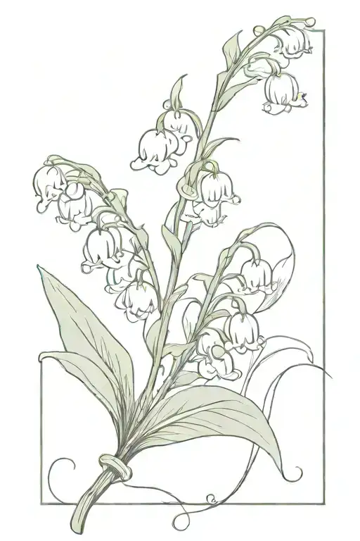 Lily Of The Valley Flowers In Shape Of Fren Ch Fleur De Lit
