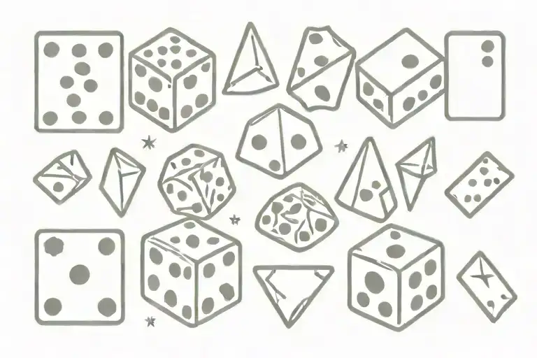 Dice Money Cards Guns Money Drugs