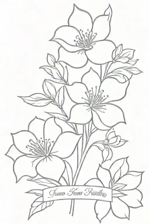 Jan Feb July Birth Flower Bouquet