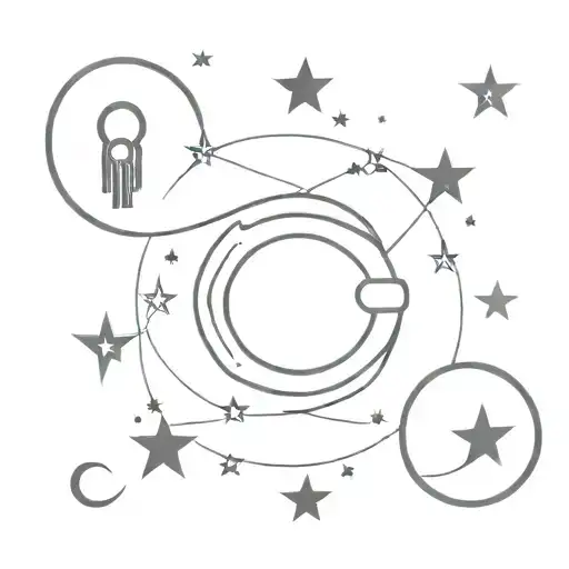 Stars Moon Lock Key Couples