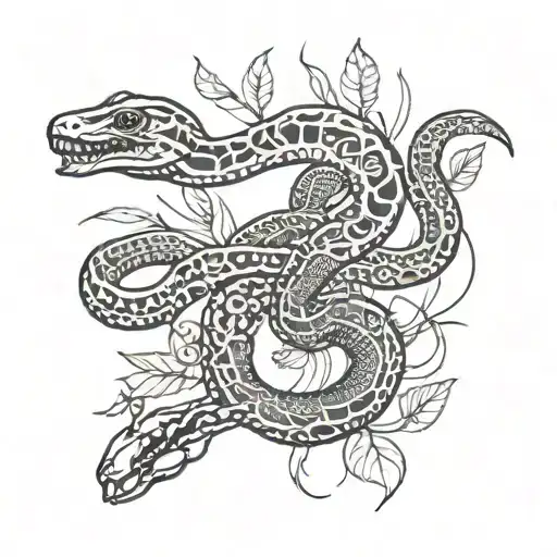 Snake An Coyfish Skeleton