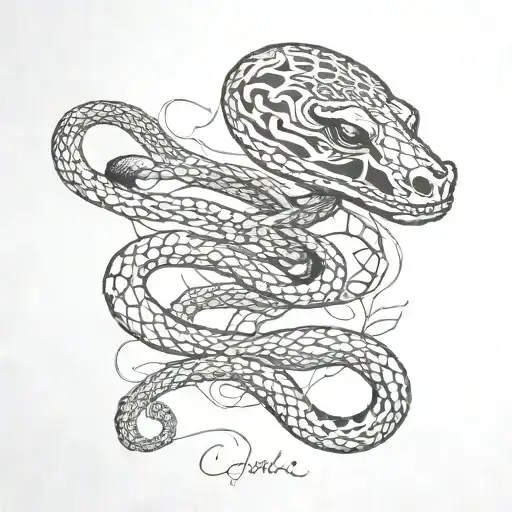 Snake An Coyfish Skeleton