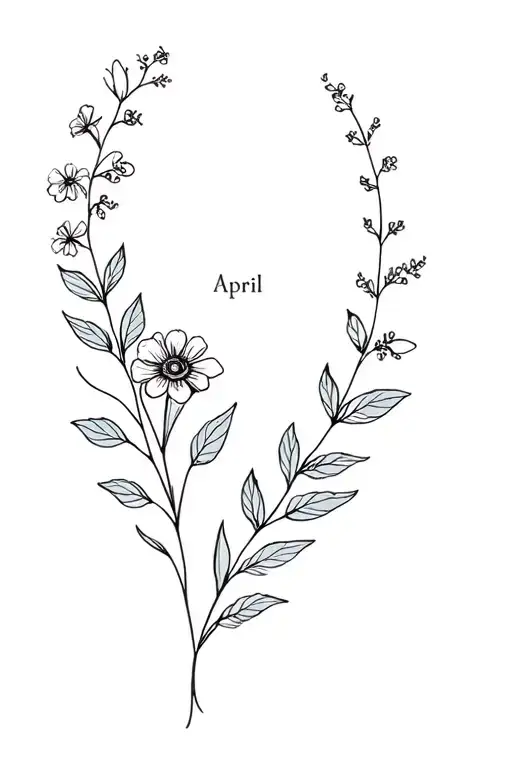 Floral April And November Birth Flower