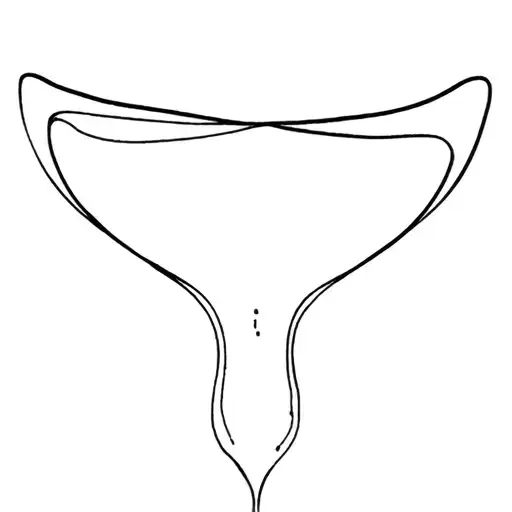 Wave Line And A Whale Tail With The One Line