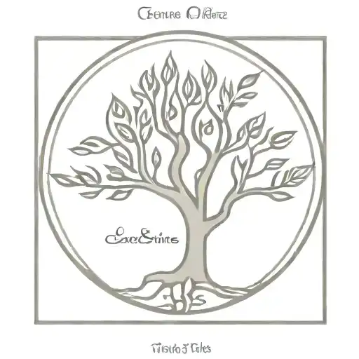 Black & White Celtic Tree Of Life