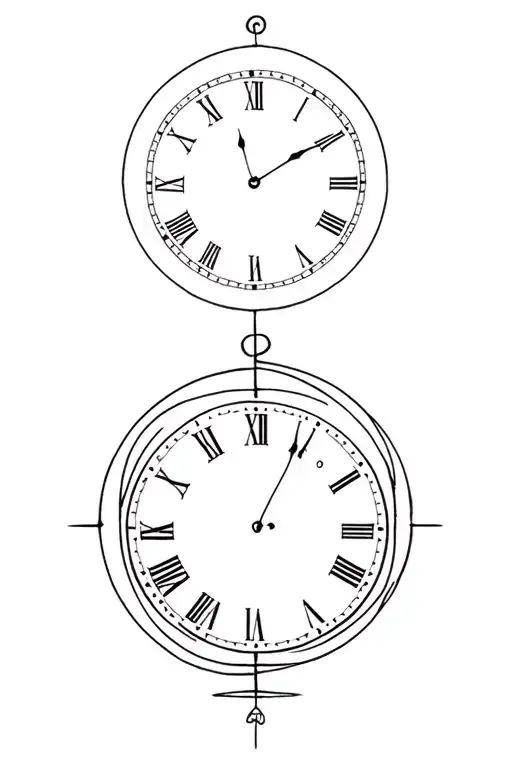 Clock Line Art