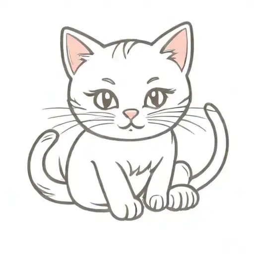 Cute Cartoon Kitten