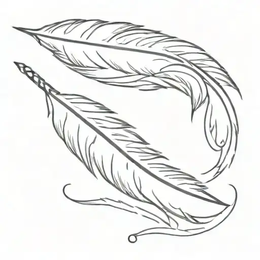Strength With Feather Intertwined