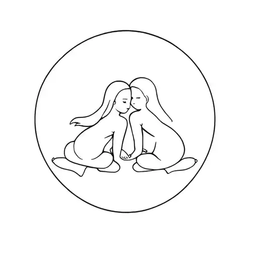 2 Baby Girls Sitting