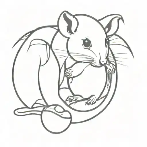 Cute Rat Hatching From A Broken Egg