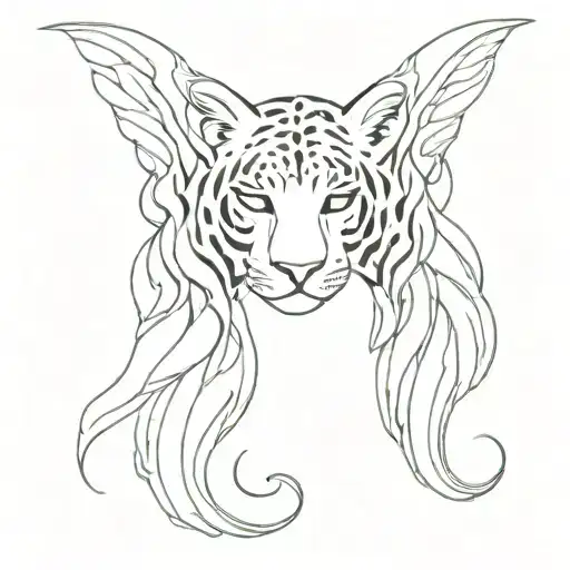 Angel Wings Morphing Into Jaguar Fur