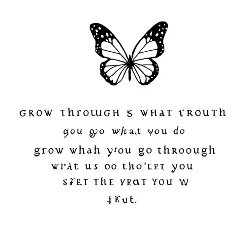 Butterfly With The Quote Grow Through What You Go Through