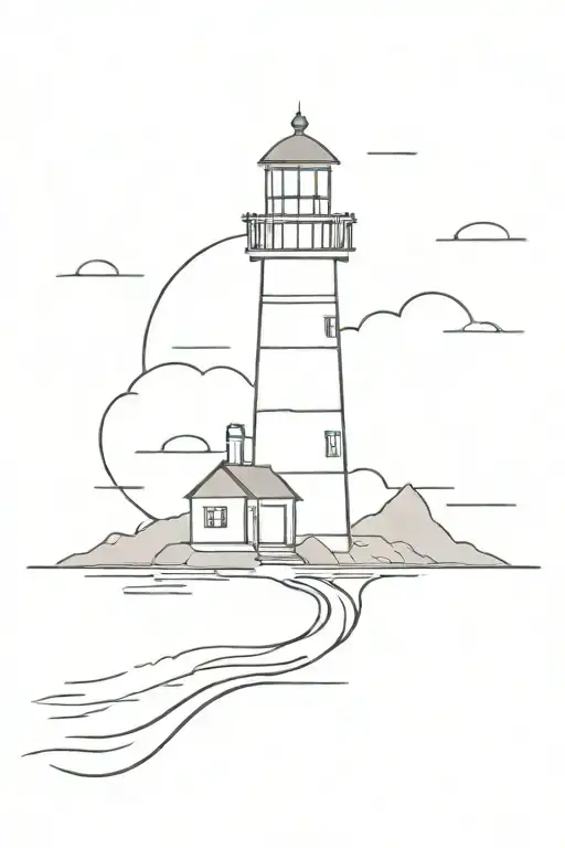 Lighthouse And Sea