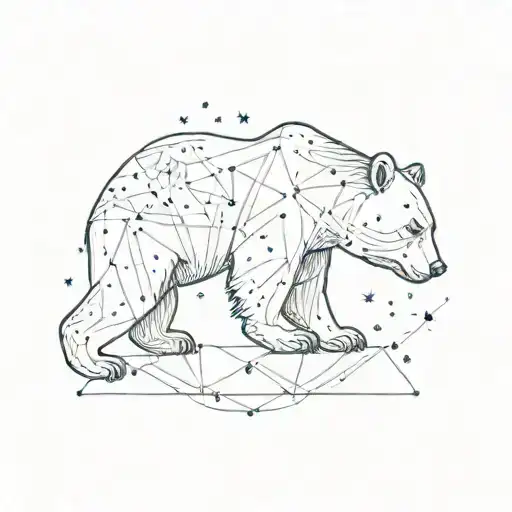 An Intricate Design Of A Bear Constellation Intertwined With Family Symbols