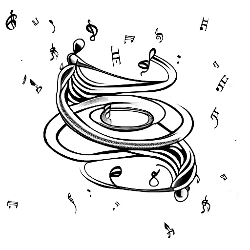 Scorpio And Music Forearm Full Ring