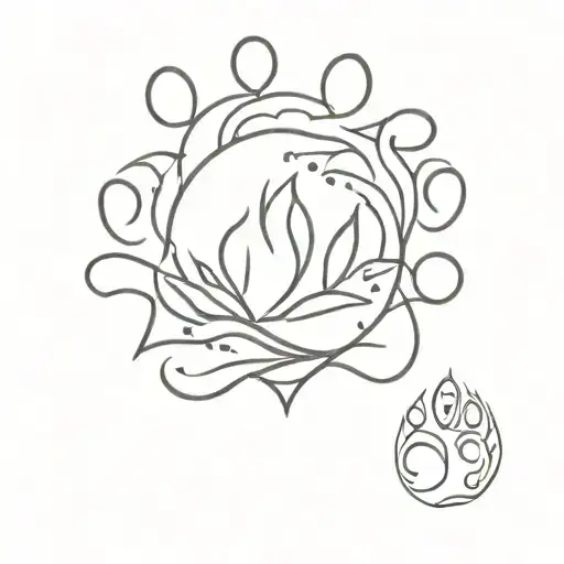 Beach Waves Dog Paw Prints Surrounded By Loard Shiva