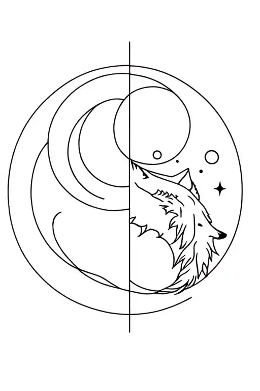 Sun And Moon And Wolf