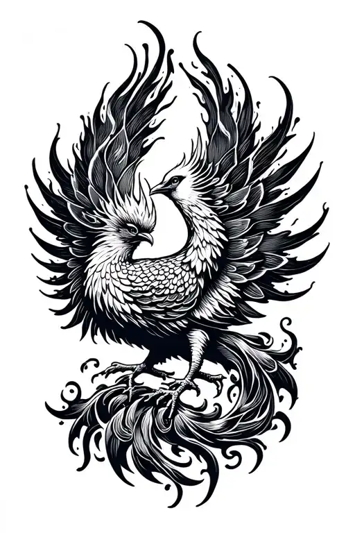 One Phoenix With Flames