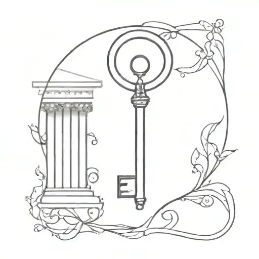 A Key With Italian Pillar In It