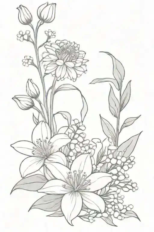 Chrysanthemum And Lily Of The Valley Flower Bouquet