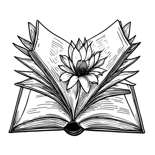 Opened Book Style Illustration