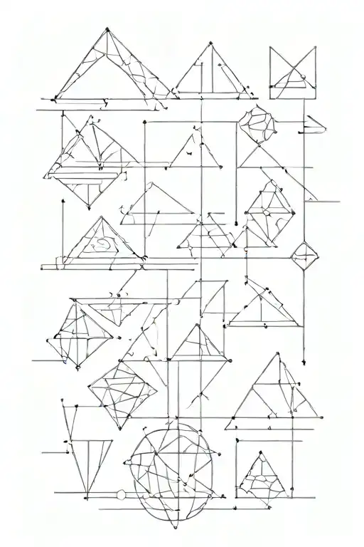 Geometric Shapes In A Line