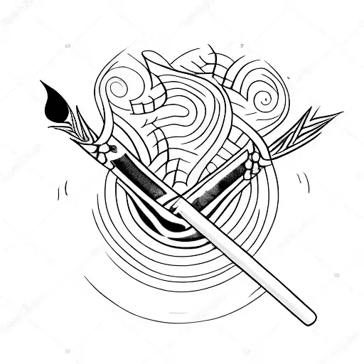 Matchstick With Face With Blue Fire