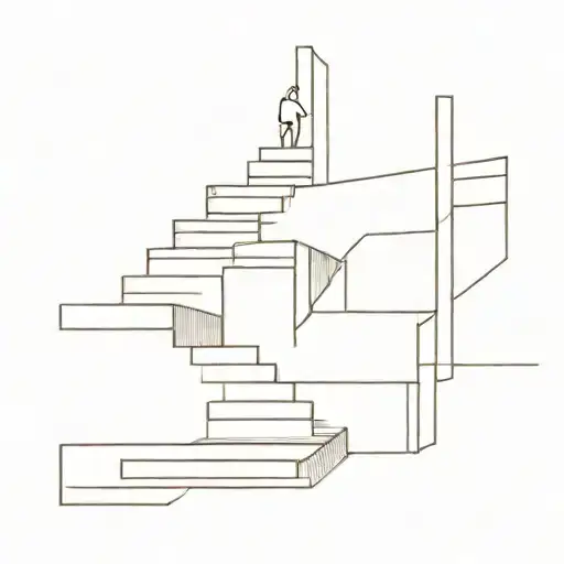 Stairs Simple Line Drawing