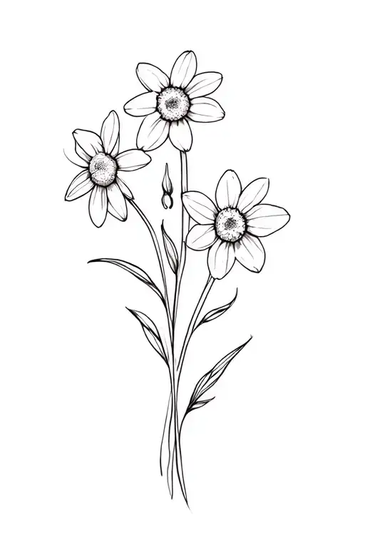 Daisy And Narcissus Flowers