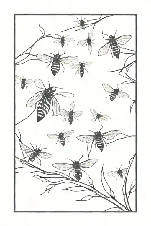 Sun Bleached Flies Sitting On Window Sill