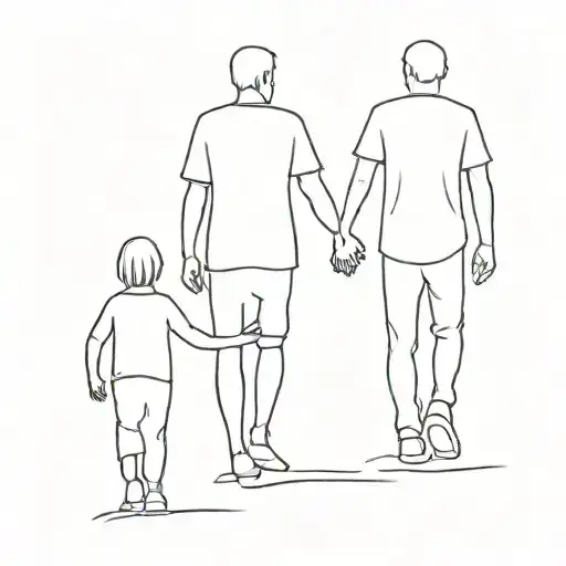 Me And My 2 Brothers Holding Hands With Our Parents Walking To Heaven