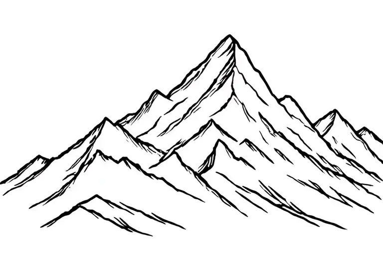 Table Mountain Range Forming The Shape