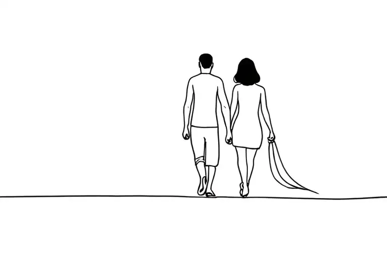 Dad Daughter Walking