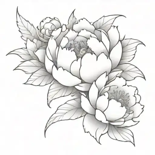 Dragon And Peony Flower