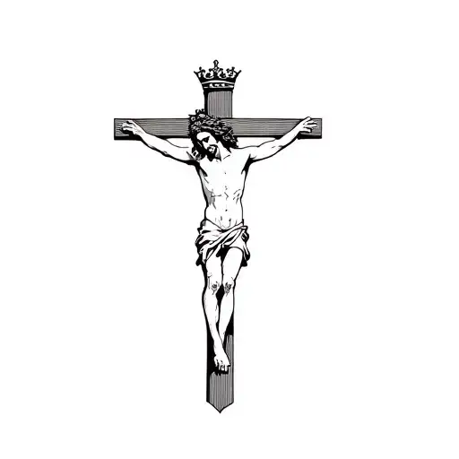 Christ Crucified With A Crown