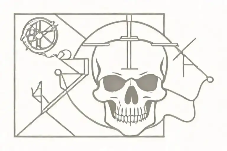 Ship Skull And Anchor