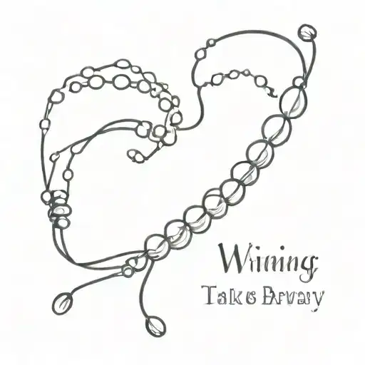 Buddhist Mala With The Saying Winning Takes Bravery