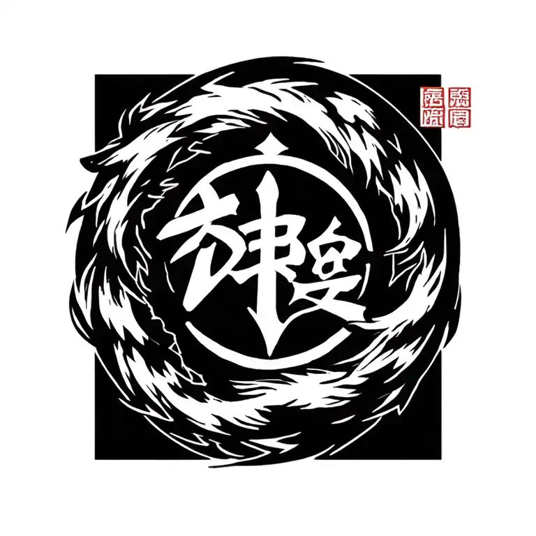 Leo Star Sign With Incorporated Japanese Kanji For Sp & Lp