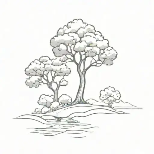 Oak Tree And River