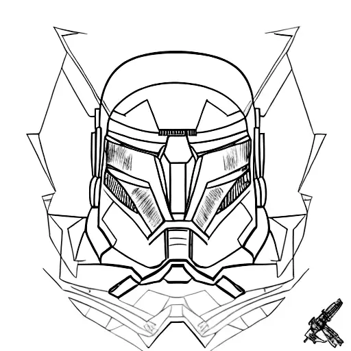 Star Wars Revan Mask Mixed With Mandolorian Mask Half And Half