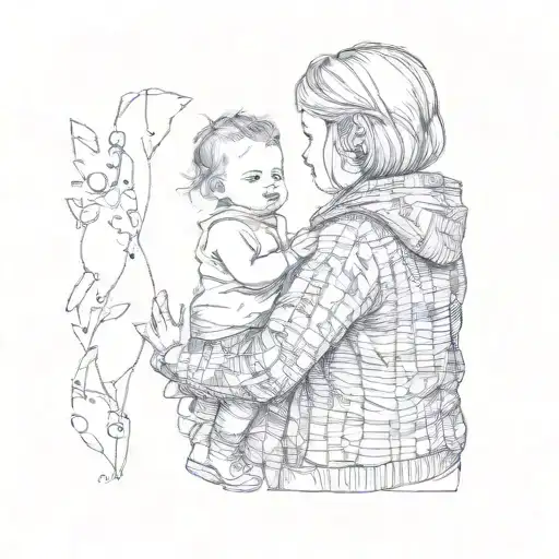 A Little Girl And A Baby