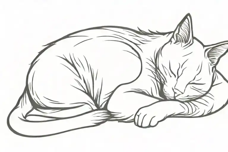 Cat Sleeping Cat