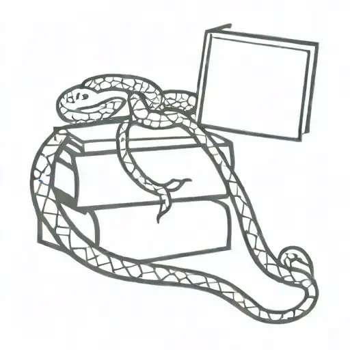 Snake And Books