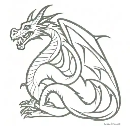 A Dragon Twisted Up In Itself