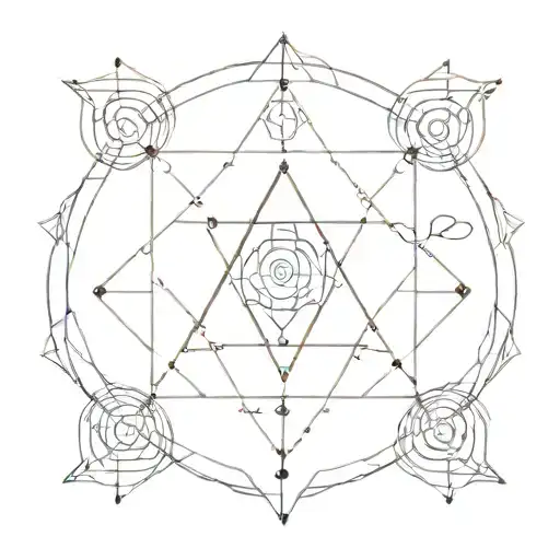 A Geometric Tattoo Design Inspired By The Balance Of The Chakras And The Yin And Yang Symbol