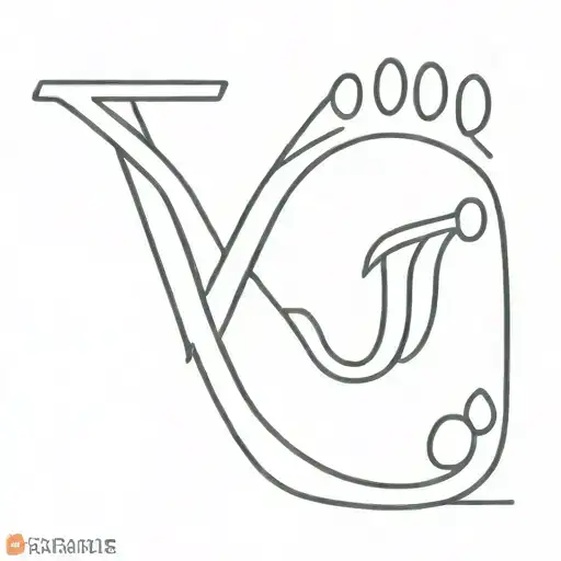 Letter M With Baby Foot Print